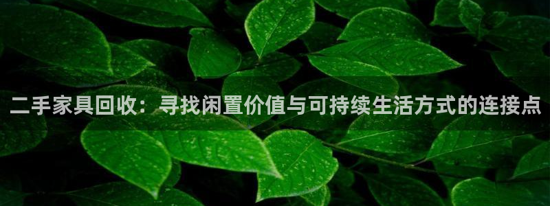 星欧娱乐扣钱是客服电话：二手家具回收：寻找闲置价值与可持续生